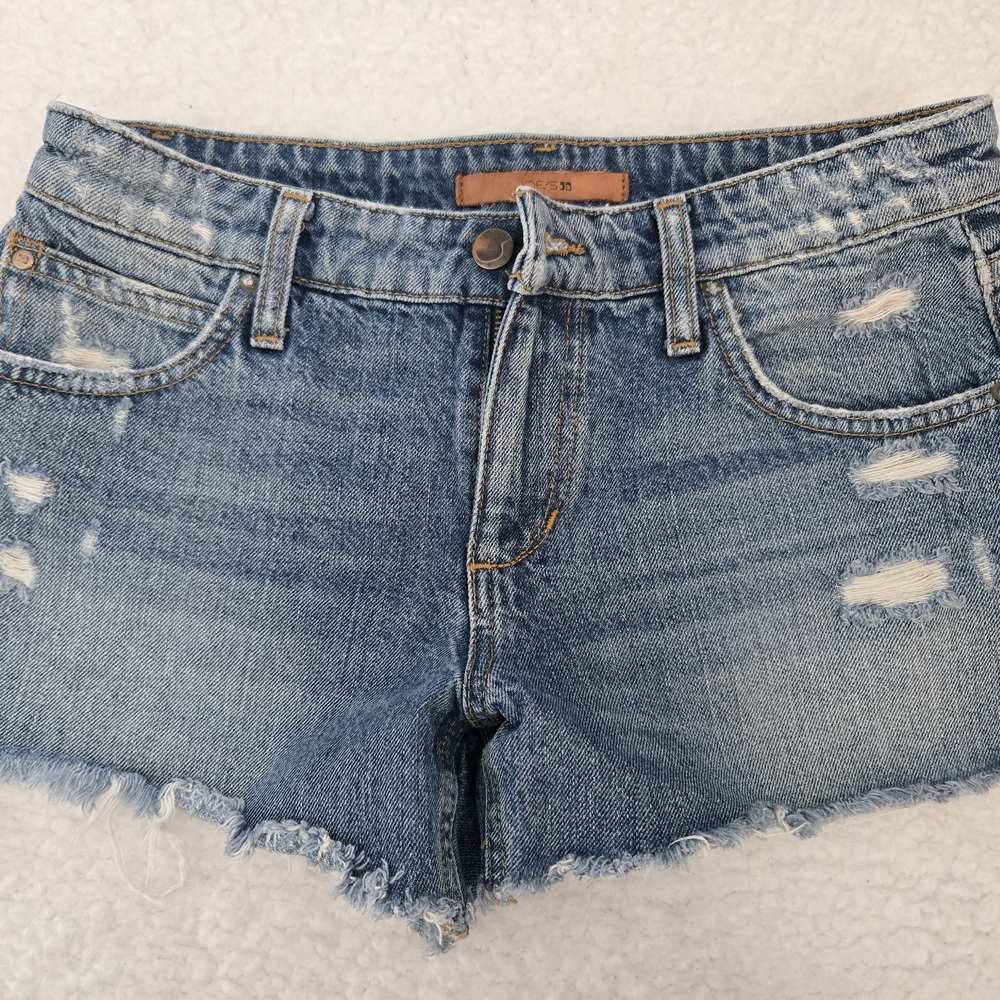 Joe's Jeans Distressed Blue Denim Short Shorts Size 25